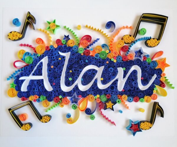 Awesome Personalized On-Edge Paper Quilling Framed Name (DE-1)