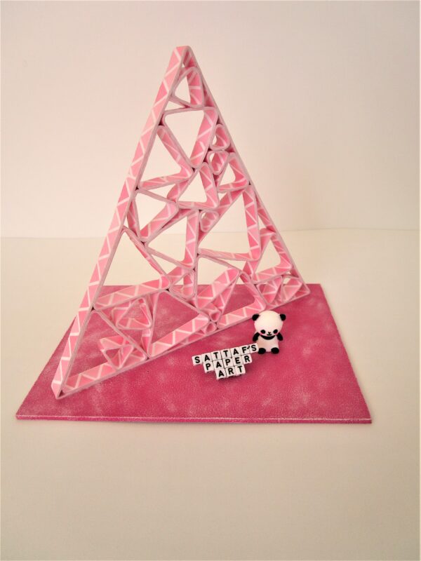 Triangles Paper Quilled Triangle full of Triangles Desk Sculpture (DE-4)