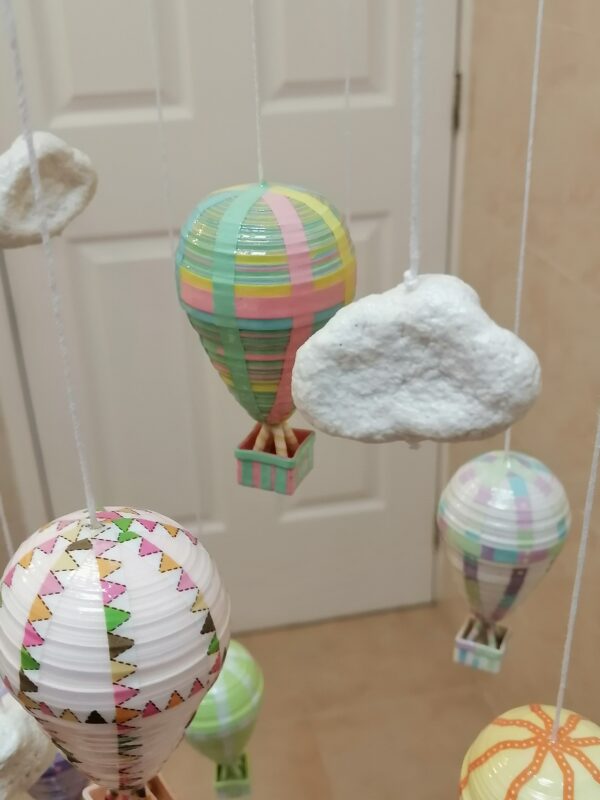 Hot Air Balloons & Clouds Baby Mobile (MO-4)