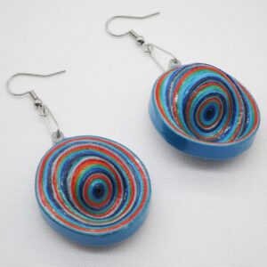 Aretes Colgantes Torcidos Multicolor (AR-44)