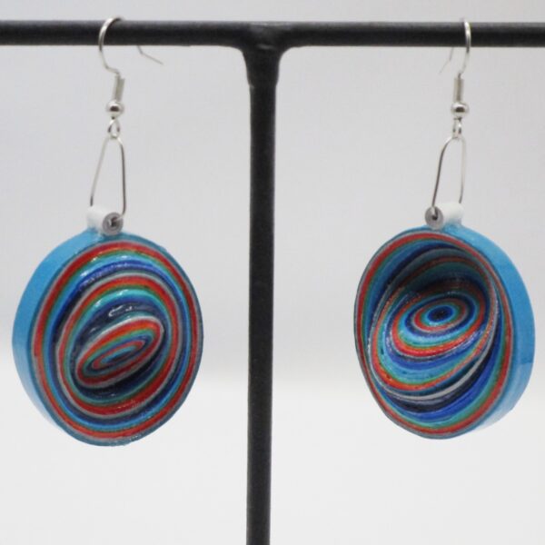 Aretes Colgantes Torcidos Multicolor (AR-44)