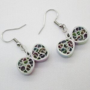 Aretes Pequeños Colgantes en Forma de Moño en Colores Pastel (AR-5)