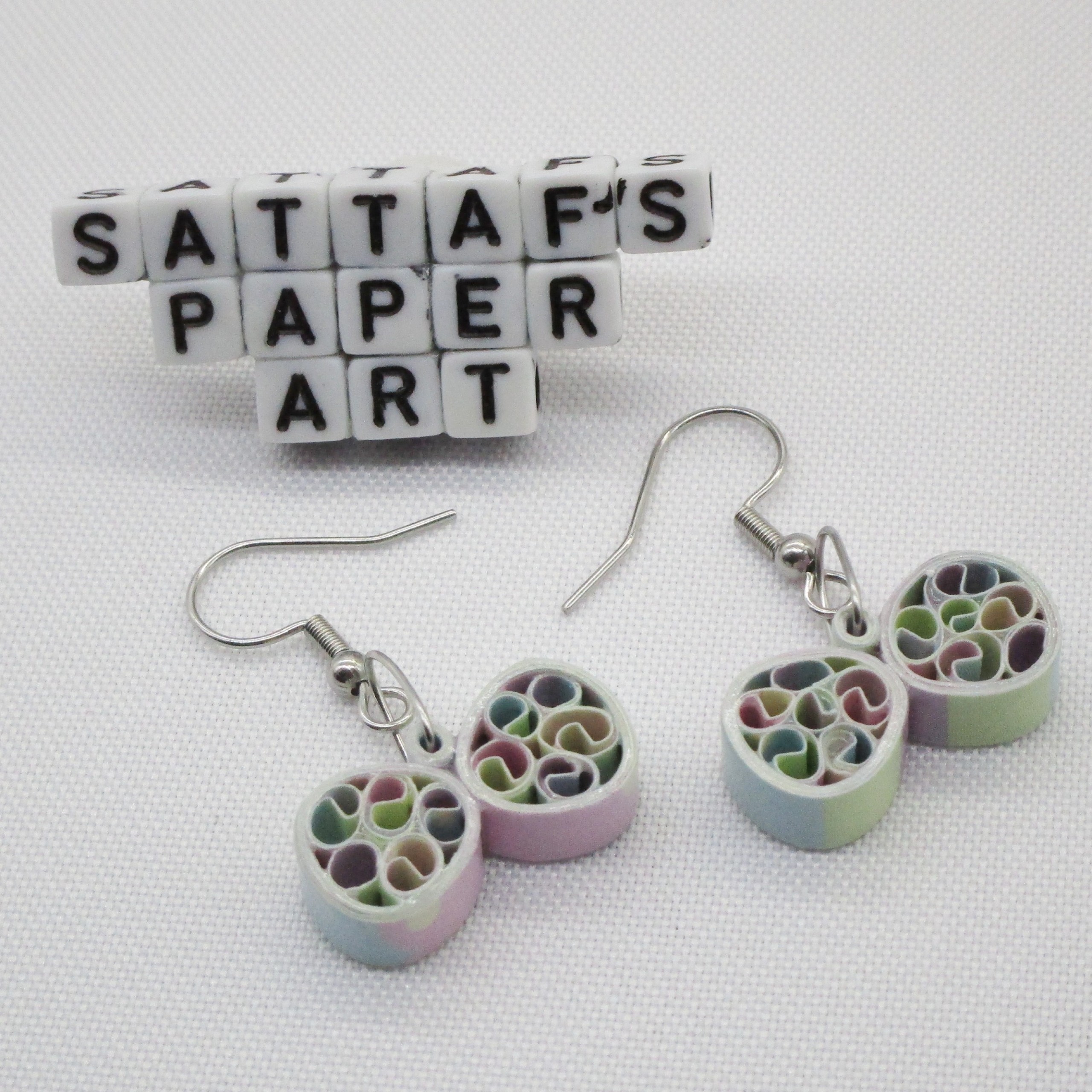 Aretes Pequeños Colgantes en Forma de Moño en Colores Pastel (AR-5)